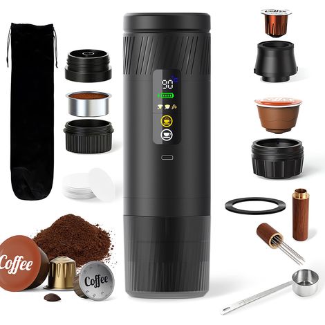 Machine à café expresso portable 3en1,Pour Le Camping,Bureau,Maison,Voiture (1/5)