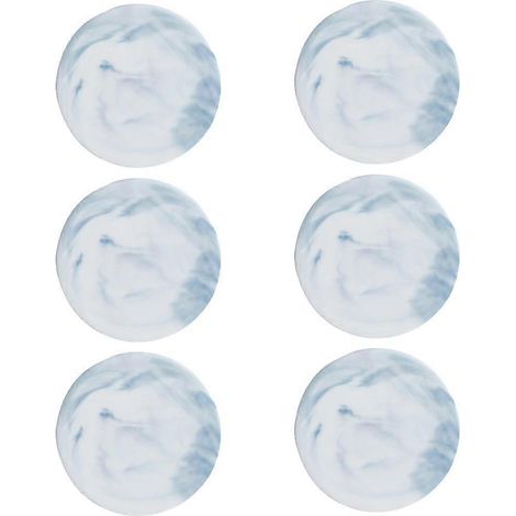 Dessous de verre en marbre absorbant avec base en liège, ensemble de sous-verres en céramique dorée, style rustique, bleu (1/5)