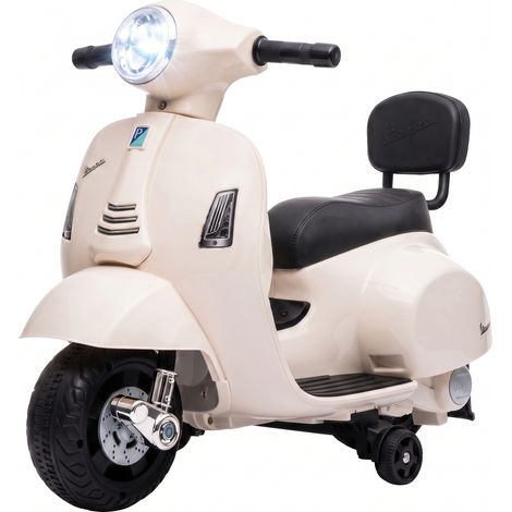 Elektro Motorrad Kinder Mini Vespa GTS 6V Elektromotorrad Weiß (1/5)
