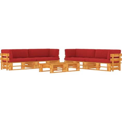 Set Salotto Pallet 6 pz Marrone Ambra Legno di Pino Impregnato vidaXL (1/5)