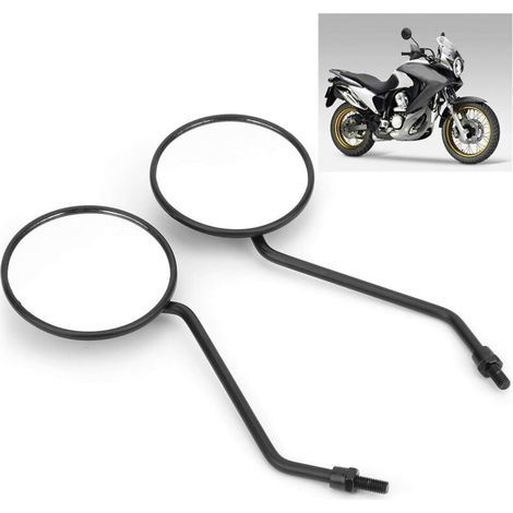 2 specchietti retrovisori per moto da 8 mm, specchietti laterali rotondi universali per manubrio moto (1/5)