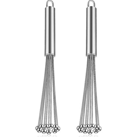 Ensemble de 2 fouets à billes en acier inoxydable pour œufs, 30 cm (12 pouces). (1/5)