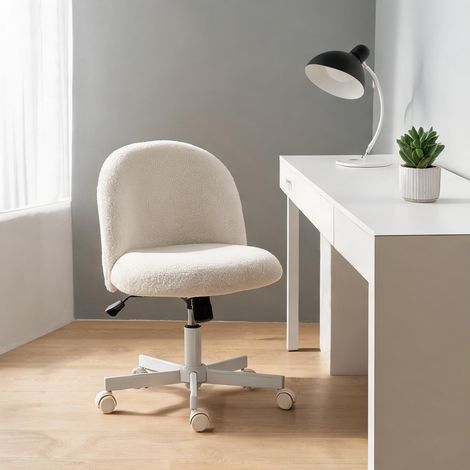SunJet Chaise de bureau, fauteuil de bureau, bouclette crème - Réf. 4ZO9LCHSH56P (1/5)