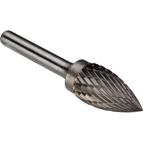 Fraise Rotative Carbure - 1 Pièce - Tungstène Double Coupe - Ébavurage Acier HRC65 - Usinage et Moulage - Tige 6mm Tête 14mm (1/3)