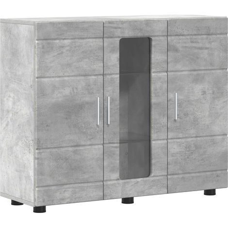 Maison Exclusive - Armadio in Legno Grigio cemento 88,5 x 30,5 x 73 cm