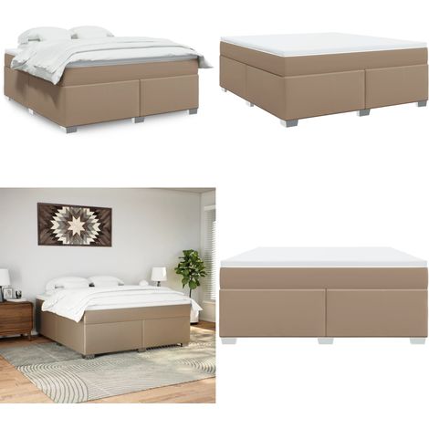 Sommier à lattes de lit avec matelas Cappuccino 180x200 cm - Sommier à lattes - Matelas à ressorts ensachés (1/5)