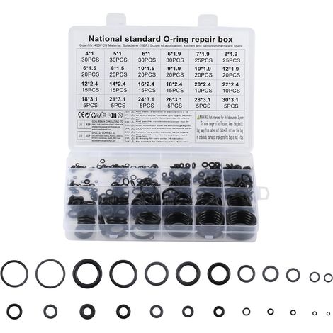 400 x O-rings, 24 sizes, rubber (1/5)