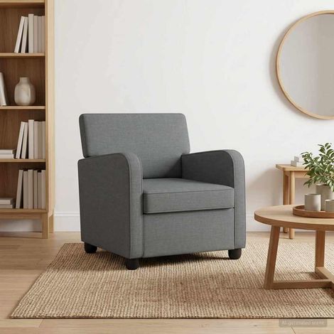 vidaXL Sillón Gris oscuro Tela (1/5)