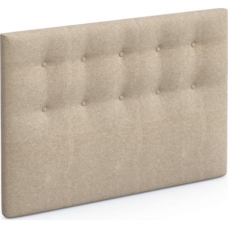 Tête de lit déco capitonnée beige sable - SOMEO 140 (1/3)