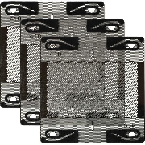 vhbw 3x Scherblatt kompatibel mit Braun Micron L, Micron S, Micron 6009, 2011, Micron, Eltron 770 (Typ 5410) Rasierer Silber