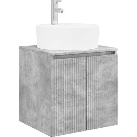 Vanidad con Lavabo de Pared Gris Hormigón 49,5 x 44,5 x 65 cm vidaXL