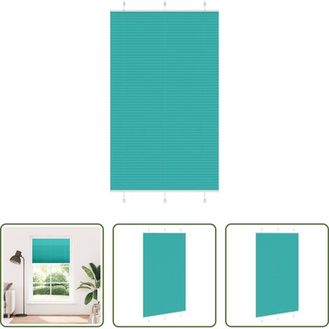 Fensterrollos - Plissee Petrolgrün 120x200 cm Stoffbreite 119,4 cm Polyester (1/5)