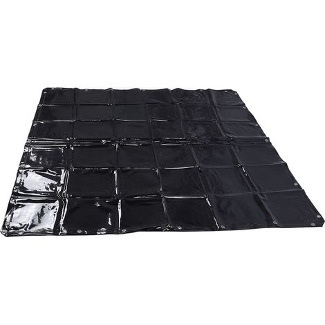 Rideau de soudure pare-étincelles 1.74x1.74m polyéthylène ignifuge UV grade 6 vert foncé avec 24 colliers, atelier industrie (1/5)