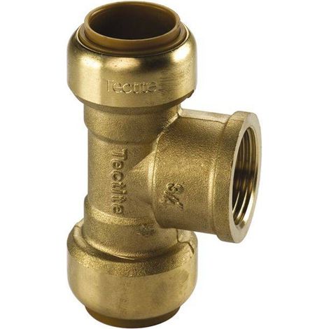 Kupfer Steckfitting Tectite T-Stück Innengewinde 22 mm - 1/2" - 22 mm DVGW