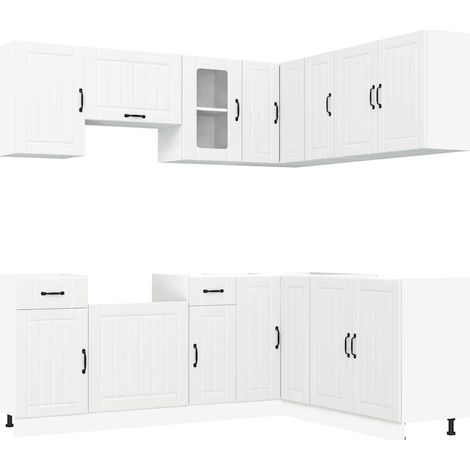 Maison Exclusive - Set Mobili da Cucina 11 pz Kalmar BiancLegno Multistrato