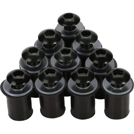 Viti per parabrezza, kit universale CNC da 10 pezzi per parabrezza moto Honda - Nero (1/5)