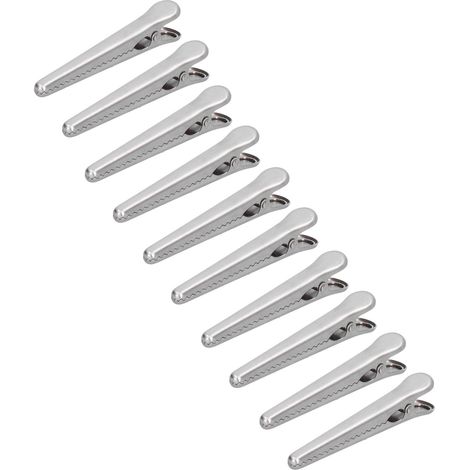 10 Edelstahl-Verschlussclips für Kaffee- und Lebensmittelbeutel, multifunktionales Küchenutensil, 11,5 cm (1/5)