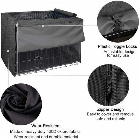 Cage pour Chien Interieur Solide, Cage pour Chien Multifonctionnelle Résistante à la Lumière, Matériau en Tissu Oxford 420D (sans Cage pour Chien) (107 X 71 X 76cm) (1/4)