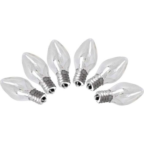 Lot de 6 ampoules E12 pour lampe en sel de l’Himalaya – 15 W, 220-240 V, compatible décoration intérieure (1/5)