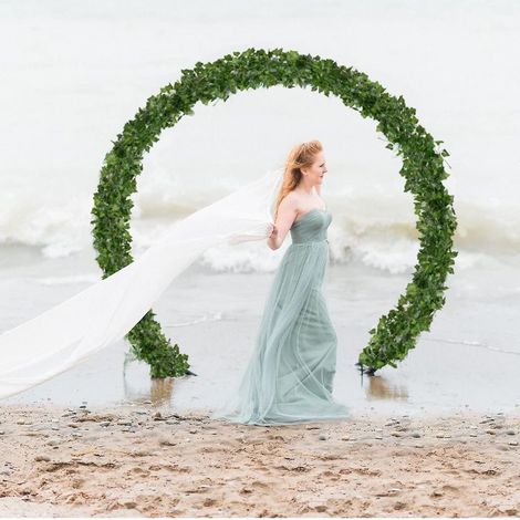12 künstliche Efeublätter, 2,2 Meter, Hängepflanze, künstliche Bougainvillea, Hochzeit, grüne Wand – Sunny (1/3)