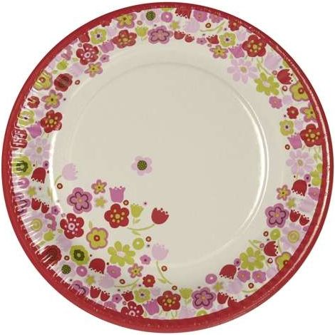 Piatti di Carta Mille Fiori - Confezione da 10 - Ø 23 cm