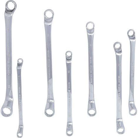 Serie di chiavi poligonali a 2 bocche CHROME 7pz.8x9-20x22mm (1/3)