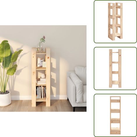 Bibliothèque/Séparateur de pièce 41x35x125 cm pin massif - Bibliothèque - Bibliothèque En Bois - Meuble De Rangement - Séparateur De Pièces - Étagère (1/5)