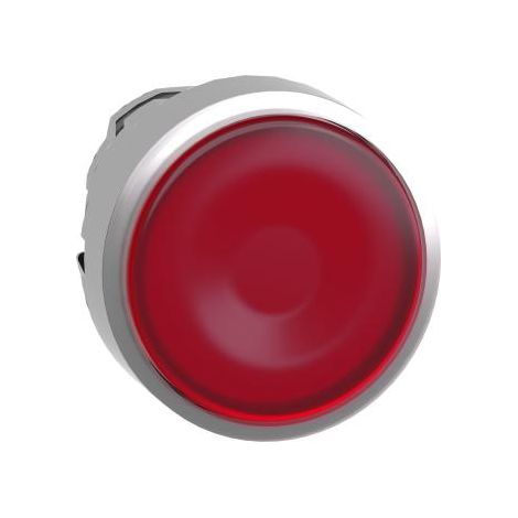 Schneider testa pulsante luminoso a filo rosso led con testa gemma liscia zb4bw343 (1/5)