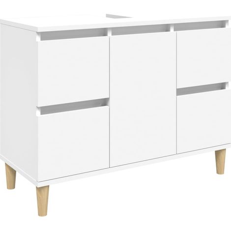 Mobile lavabo sottolavabo 80 x 33 x 60 cm multistrato bianco 020006807