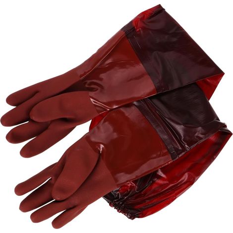 Filiyano-Gants longs imperméables, gants de protection montants jusqu'aux épaules en caoutchouc robuste et épais (1/5)