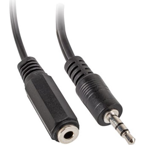 Adaptateur lanberg jack stéréo mâle vers jack stéréo femelle x2 10 cm noir. (1/2)