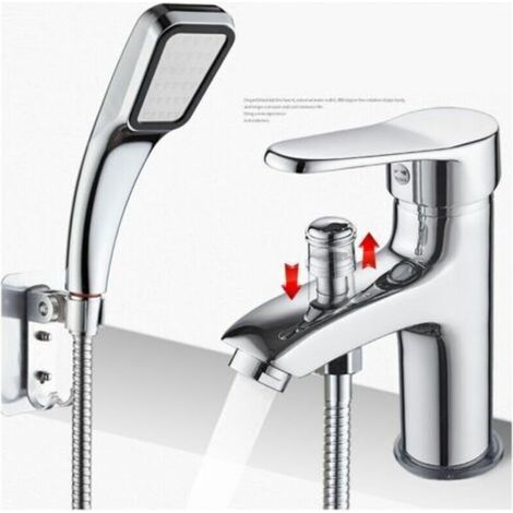 Mitigeur de douche Robinet de douche robinet monotrou à double usage chaud et froid Alliage，Robinet de bassin chaud et froid avec douche douche douche douche double usage single hole valve de