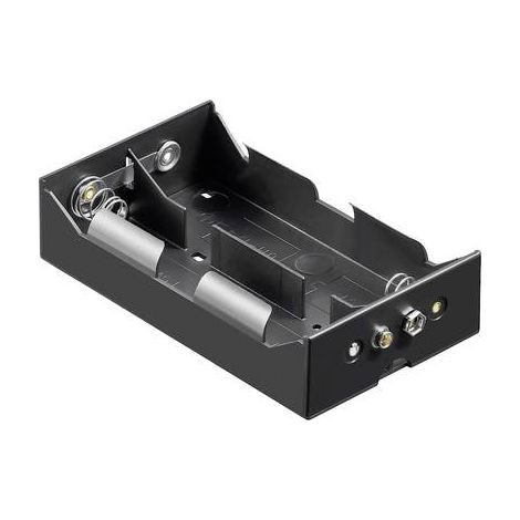 Support de pile 4x LR20 (D) Goobay 11977 raccordement par empreinte pile 9V (L x l x H) 133.5 x 74 x (1/2)