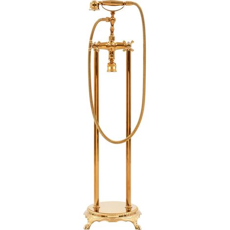 Robinet de baignoire sur pied Acier inoxydable 99,5 cm Doré