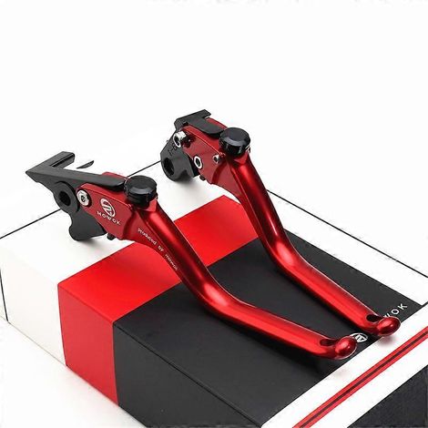 Accessoires moto (rouge) : poignée de frein, klaxon et levier d'embrayage en alliage d'aluminium modifié, compatible avec la Kaiyue 450RR (modèles 23-24 ans). (1/5)