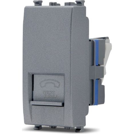 Frutti elettrici compatibili con supporti Vimar Arké grigio scuro interruttore presa pulsante schuko deviatore Presa Tel