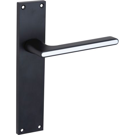 Manilla puerta zamak negra placa rectangular alta intensidad modelo 810 (1/5)