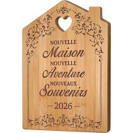 Cadeau Cremaillere Maison, Cadeau Crémaillère - Planche Bambou Gravée 2026 (1/5)