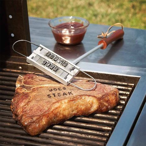 Kit de fer à marquer pour barbecue, ensemble d'outils à viande à faire soi-même, fer à marquer pour gril avec lettres interchangeables (1/3)