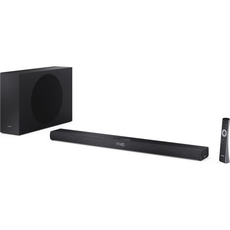 Sharp - 2.1ch Ultra-slim Dolby Atmos / DTS Virtual:X Soundbar with Wireless Subwoofer HT-SBW320