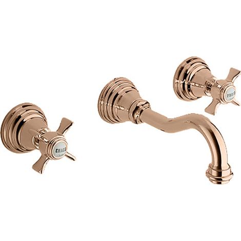 Mitigeur mélangeur mural 3 trous - Rose Gold - Modèle Chambord - MIT/CHA/MUR/3T/RG