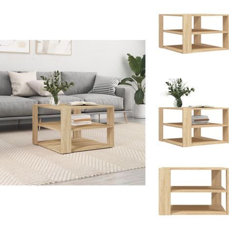 Couchtisch Sonoma-Eiche 59,5x59,5x40 cm Holzwerkstoff - Couchtisch - Wohnzimmerstil - Holzwerkstoff Möbel - Esszimmertisch - Sideboard (1/5)