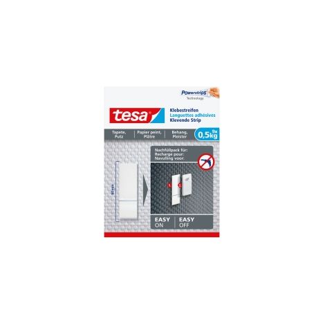 Tesa Powerstrips blanc fijaciones adhesivas 9 piezas (1/2)