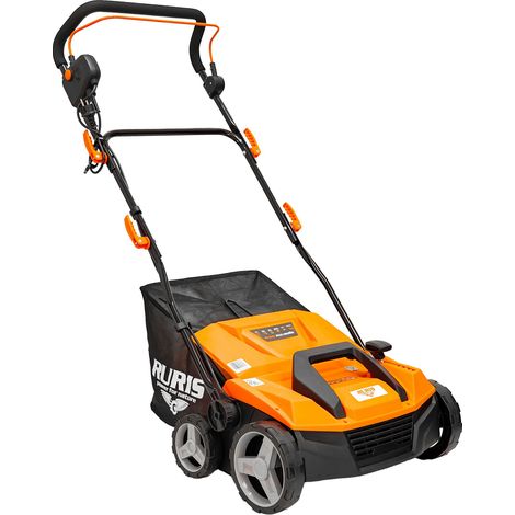 Scarificateur et aérateur électrique RURIS RXE 1808E 1800W - Largeur de travail 38cm, 2-en-1, bac 45L, hauteur réglable 5 positions