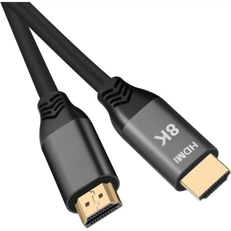 Câble HDMI 4K HDMI 2.1 48 Go mâle vers mâle avec Ethernet 8K Ultra HD haute vitesse 48 Gpbs Câble HDMI 8K 60 Hz 4K 120 Hz (1/5)