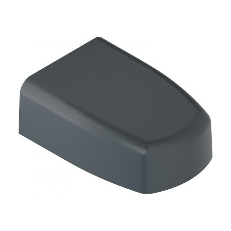Capot pour gond de portail - aluminium laqué gris - 80 mm - Platimium - TIRARD (1/2)
