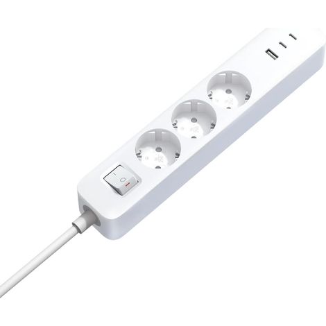 Multipresa Xiaomi 2C1A a 3 prese: 1 x USB-A, 2 x USB-C, 1,4 m, bianca (BHR07UKEU) (1/5)