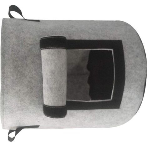 Kartoffelpflanzsäcke, Gemüsesäcke, Kartoffelpflanzsack aus Vliesstoff mit Sichtfenster (grau, 10 Gallonen) (1/4)