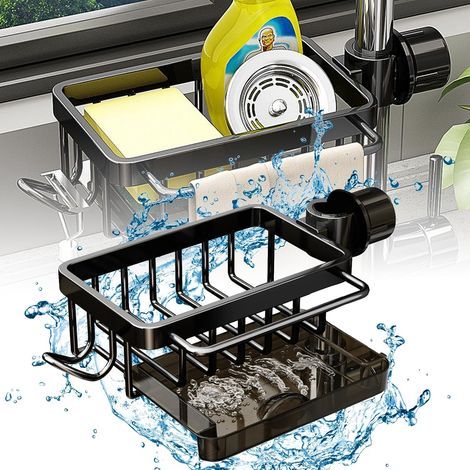 Kitchen drainer for refrigerator, suitable for kitchen and bathroom (black) on the left (1/5)