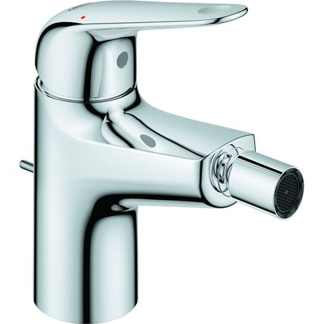 Grohe Euroeco Einhand-Bidetbatterie Euroeco, Einlochmontage, Zugstangen-Garnitur, Water Saving, Chrom (1/3)